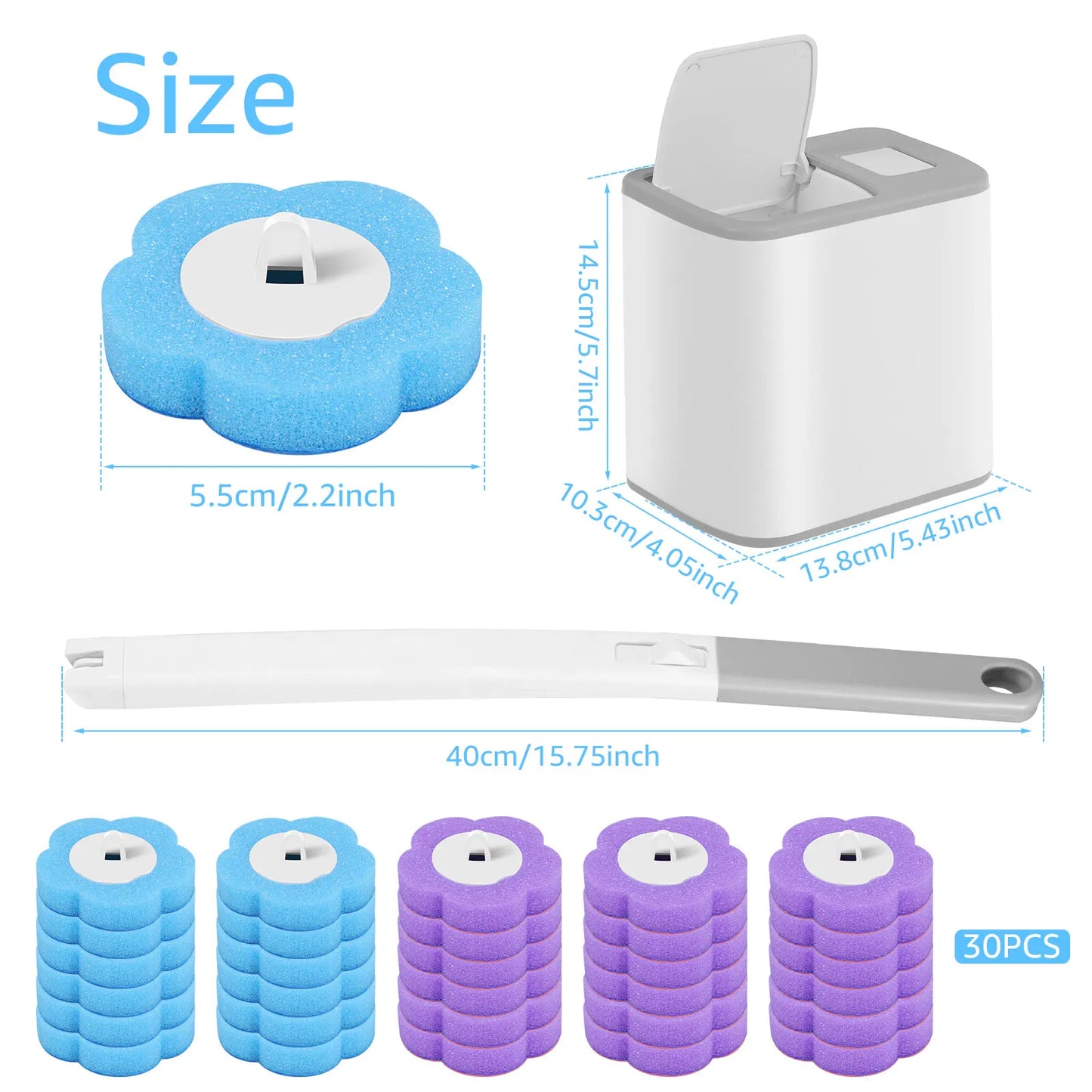 Ensemble XL Brosse + 30 éponges