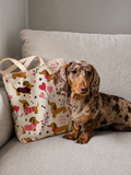 Tote bag teckel d’amour