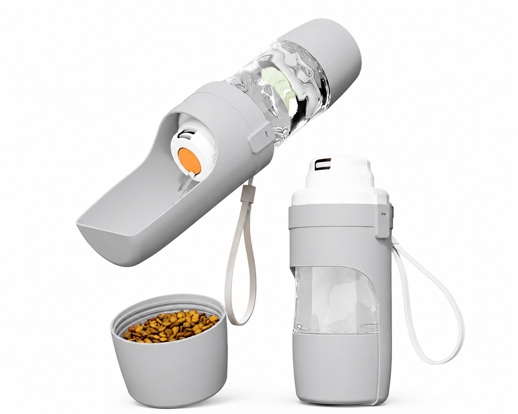 Bouteille 2-en-1 Eau & Croquettes