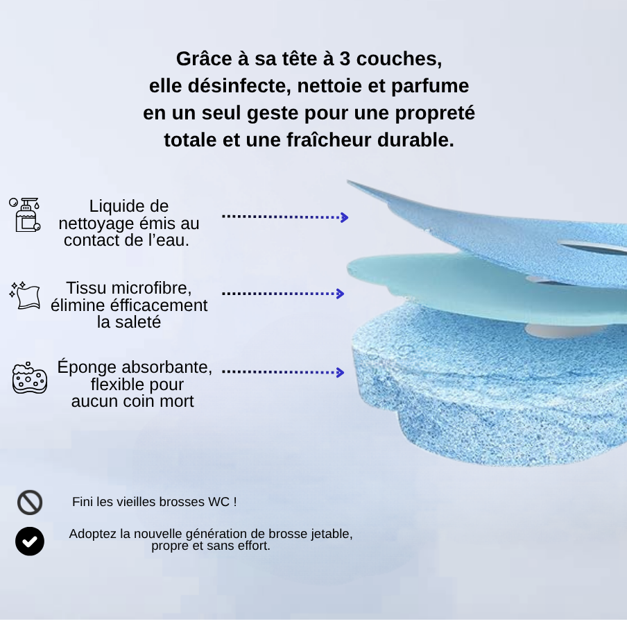 Hygéosponge  Ensemble XL Brosse + 30 éponges